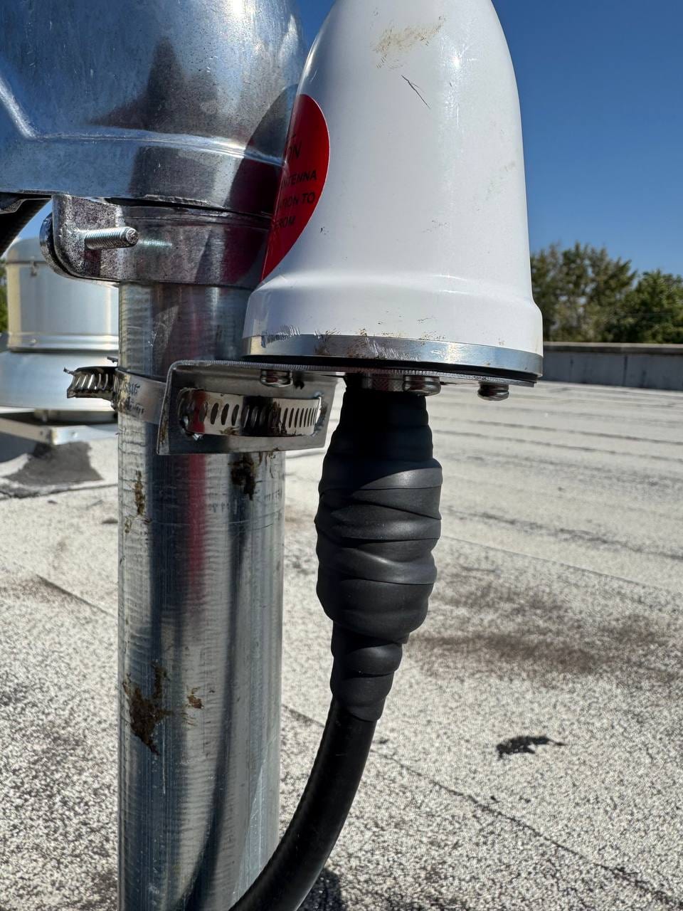 Rooftop Donor Antenna Mount and Weatherproofing — Wireless Infrastructure work by Midwest Telecom Solutions
